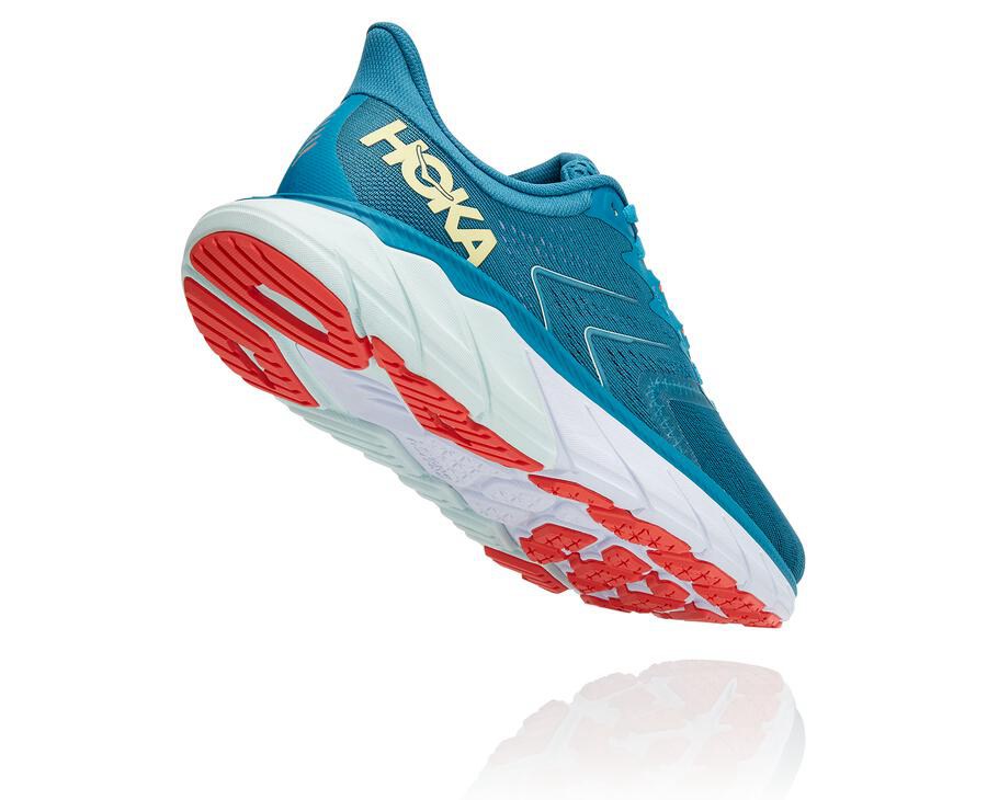 Hoka One One Arahi 5 Löparskor Dam - Blå/Vita - FUXAT-5013